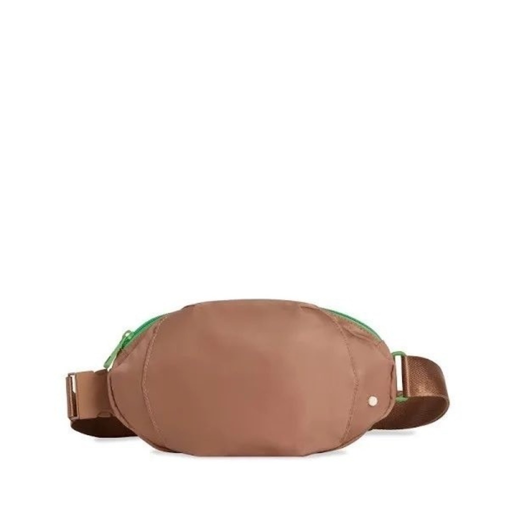 NWT STATE Florence Fanny Pack Tan Green Nylon Zip Belt Bag Crossbody, Athleisure